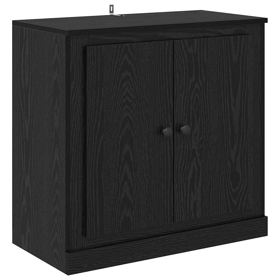 Dressoir Zwart Eiken 70 x 35,5 x 67,5 cm Bewerkt hout