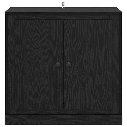 Dressoir Zwart Eiken 70 x 35,5 x 67,5 cm Bewerkt hout