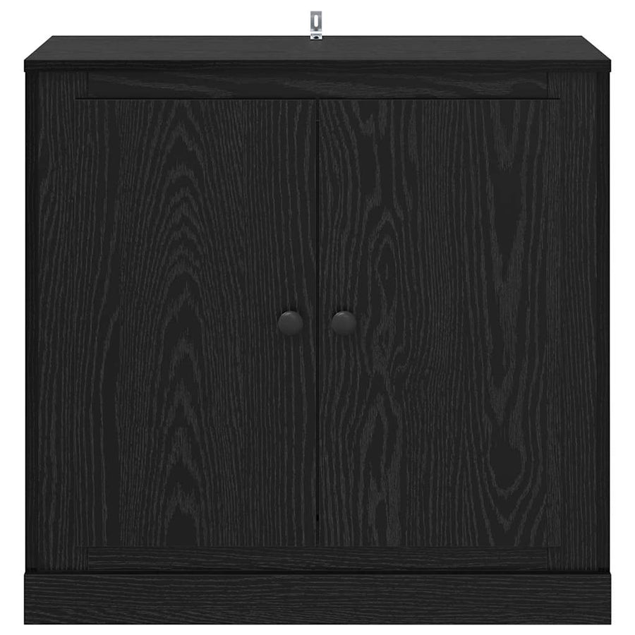 Dressoir Zwart Eiken 70 x 35,5 x 67,5 cm Bewerkt hout