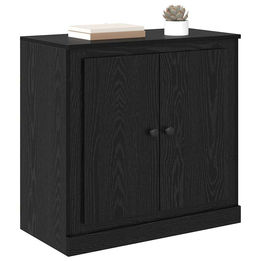 Dressoir Zwart Eiken 70 x 35,5 x 67,5 cm Bewerkt hout