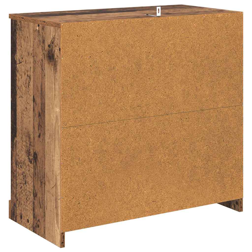 Dressoir met lade Oud Hout 70 x 35,5 x 67,5 cm Bewerkt hout