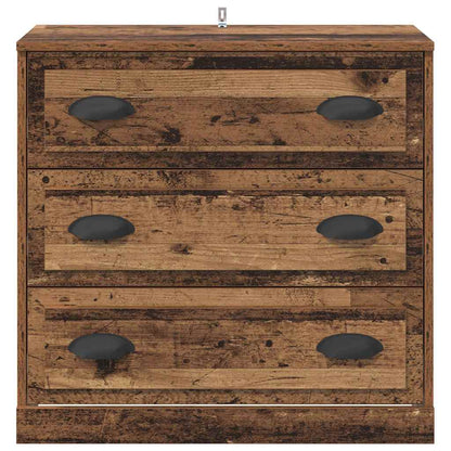 Dressoir met lade Oud Hout 70 x 35,5 x 67,5 cm Bewerkt hout