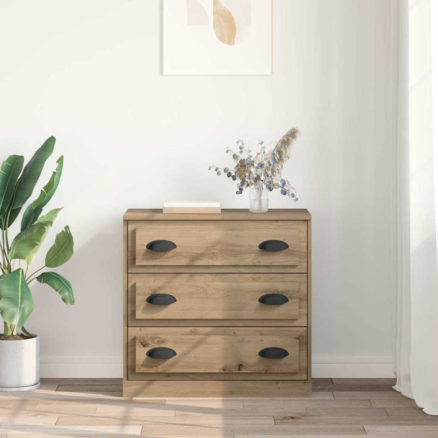 Dressoir Artisan Eiken 70 x 35,5 x 67,5 cm Bewerkt hout