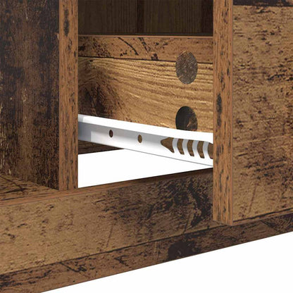 Salontafel met lade Oud Hout 90 x 50 x 35 cm Bewerkt hout