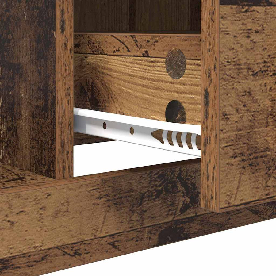 Salontafel met lade Oud Hout 90 x 50 x 35 cm Bewerkt hout
