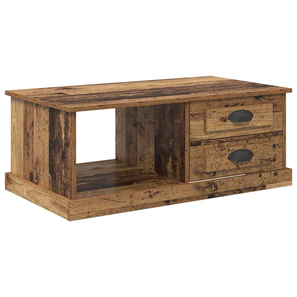 Salontafel met lade Oud Hout 90 x 50 x 35 cm Bewerkt hout