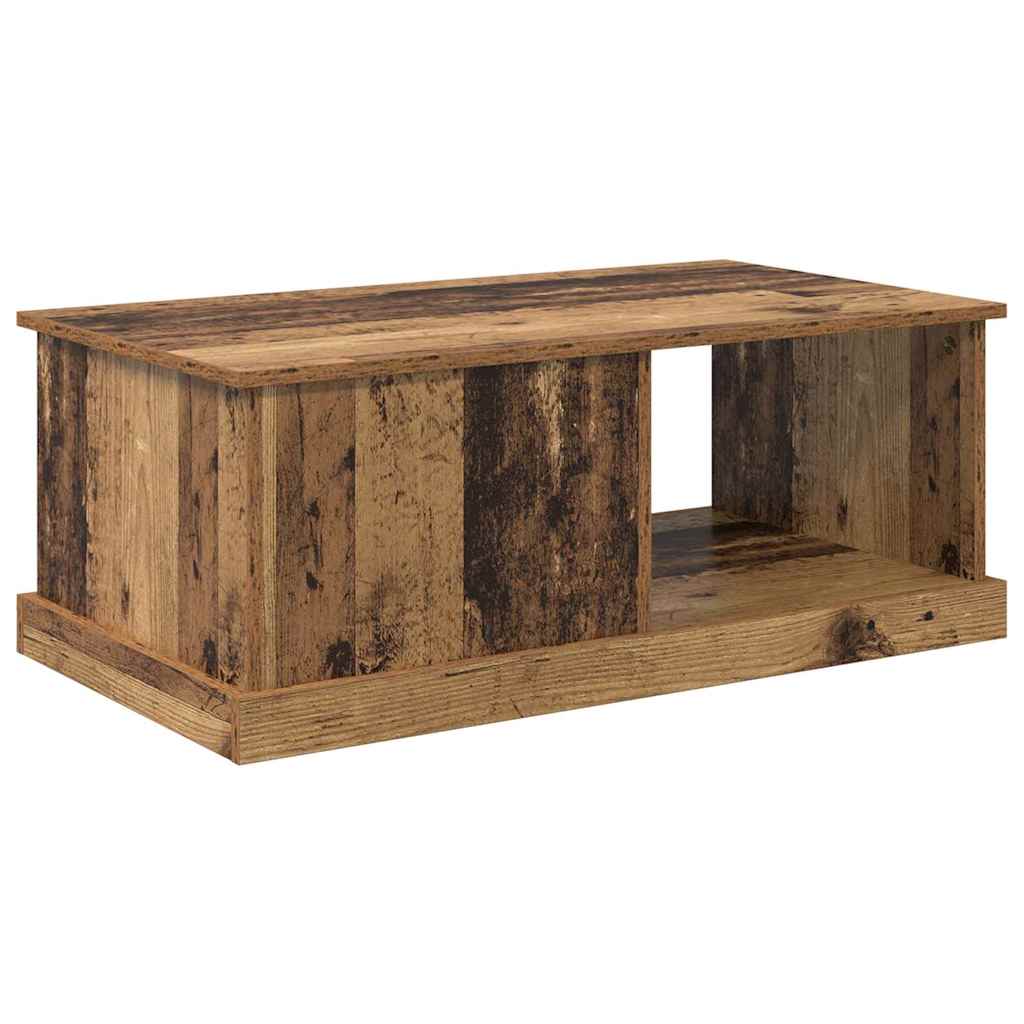 Salontafel met lade Oud Hout 90 x 50 x 35 cm Bewerkt hout