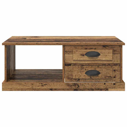 Salontafel met lade Oud Hout 90 x 50 x 35 cm Bewerkt hout