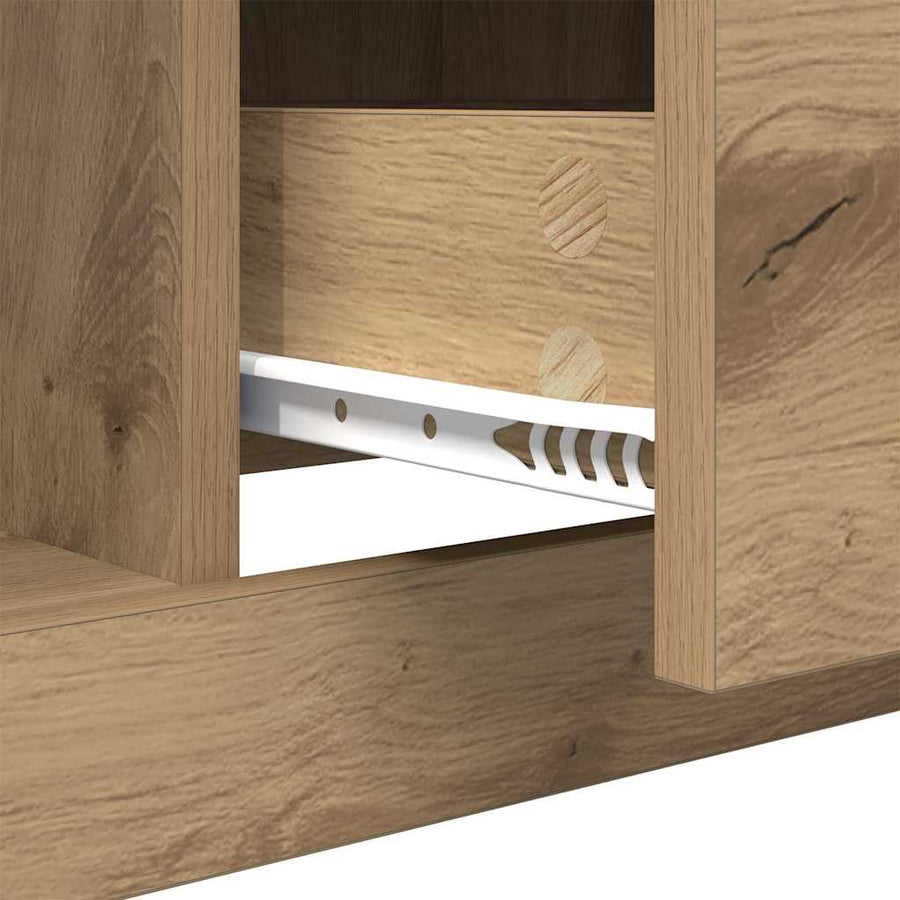 Salontafel met lade Artisan Eiken 90 x 50 x 35 cm Bewerkt hout