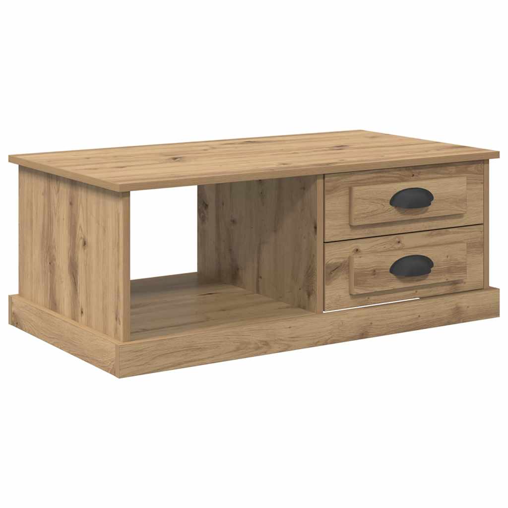 Salontafel met lade Artisan Eiken 90 x 50 x 35 cm Bewerkt hout