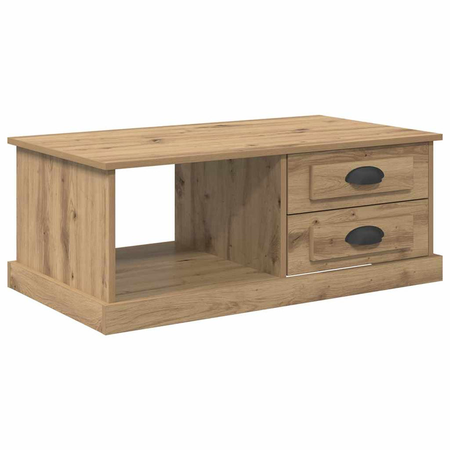 Salontafel met lade Artisan Eiken 90 x 50 x 35 cm Bewerkt hout