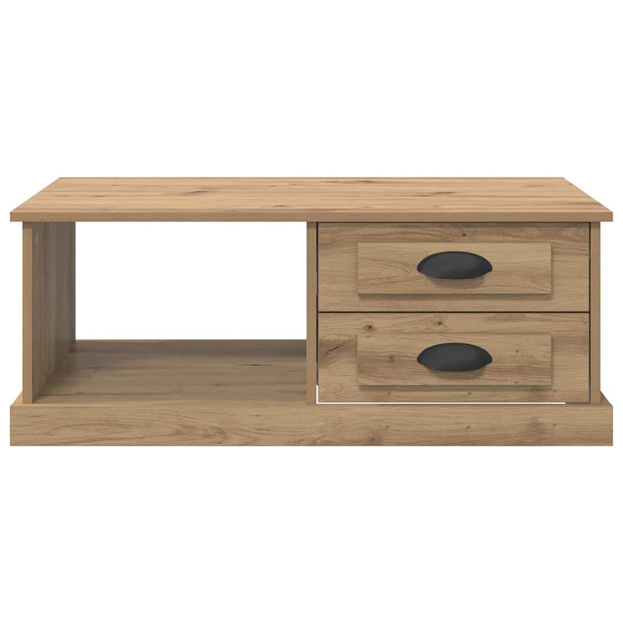 Salontafel met lade Artisan Eiken 90 x 50 x 35 cm Bewerkt hout