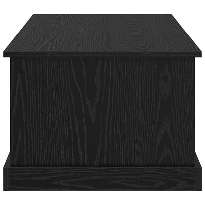 Salontafel met lade Zwart Eiken 90 x 50 x 35 cm Bewerkt hout