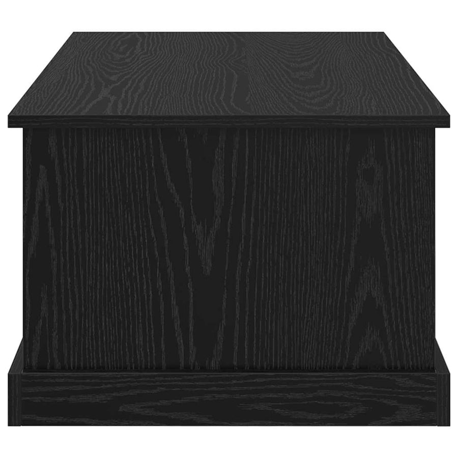 Salontafel met lade Zwart Eiken 90 x 50 x 35 cm Bewerkt hout