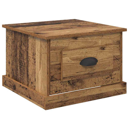 Salontafel met lade Oud Hout 50 x 50 x 35 cm Bewerkt hout