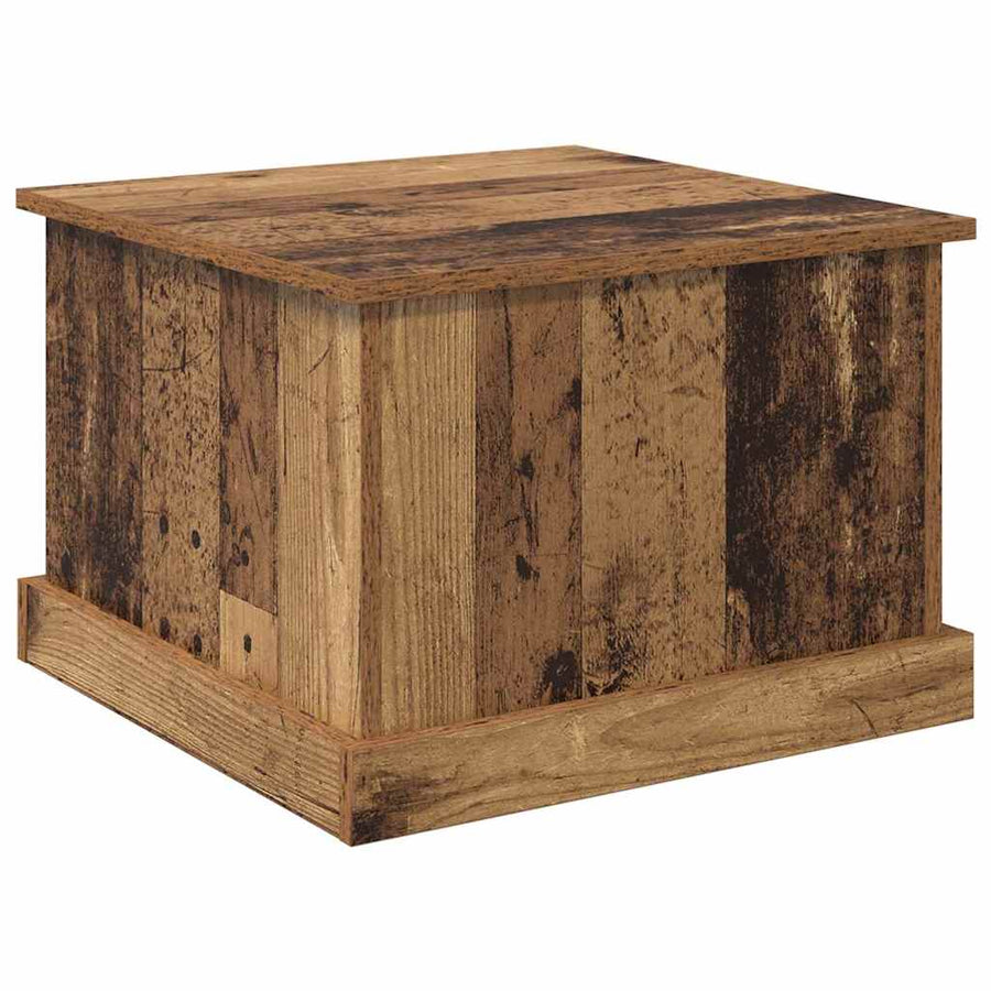 Salontafel met lade Oud Hout 50 x 50 x 35 cm Bewerkt hout