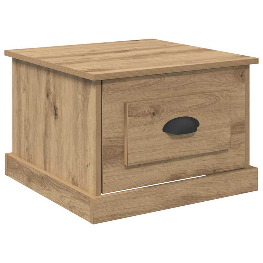 Salontafel met lade Artisan Eiken 50 x 50 x 35 cm Bewerkt hout