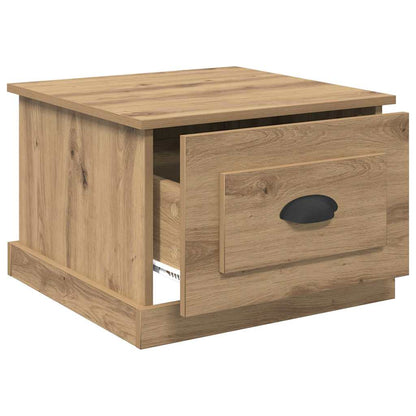 Salontafel met lade Artisan Eiken 50 x 50 x 35 cm Bewerkt hout