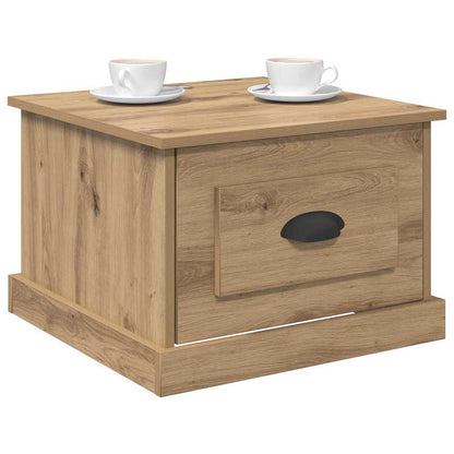 Salontafel met lade Artisan Eiken 50 x 50 x 35 cm Bewerkt hout
