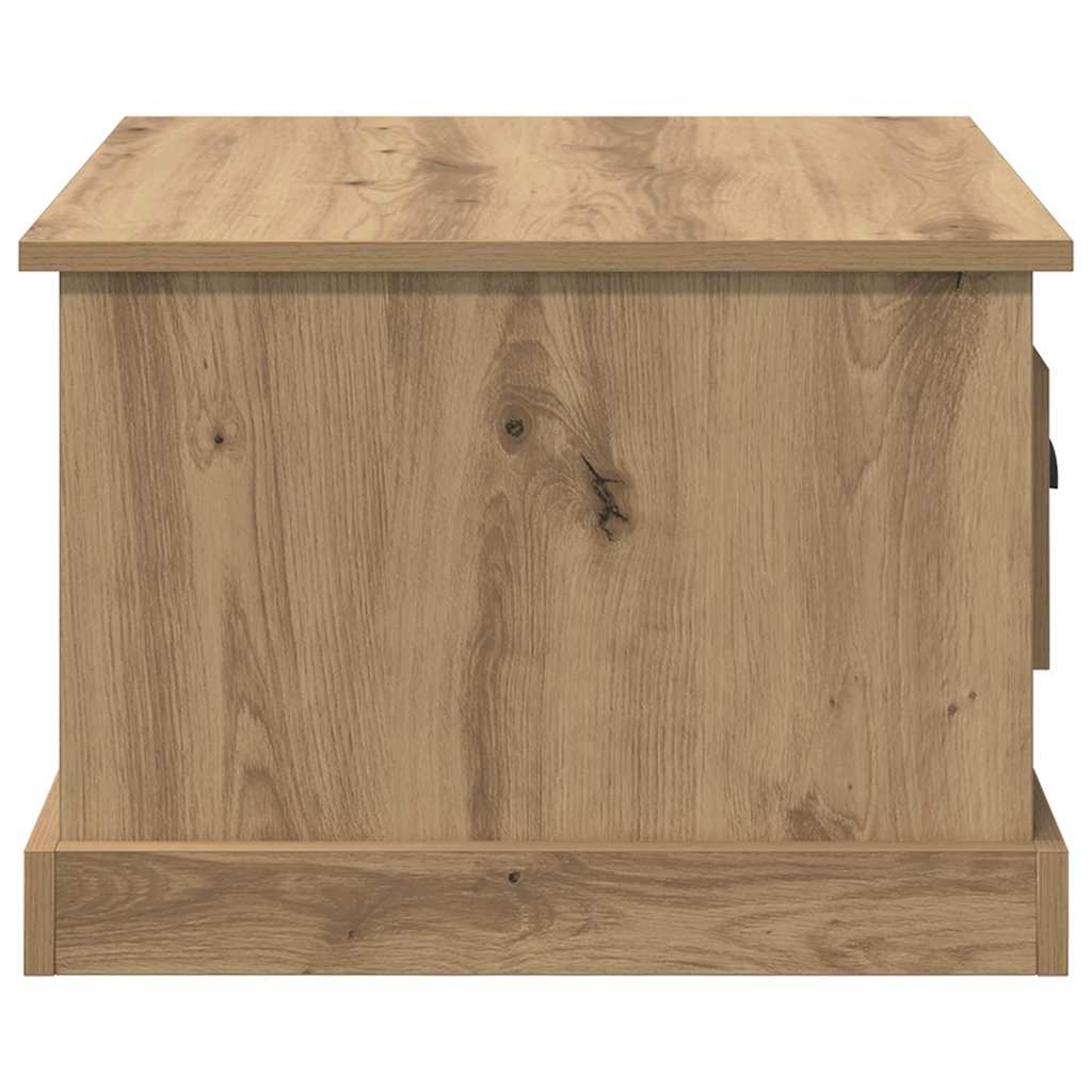Salontafel met lade Artisan Eiken 50 x 50 x 35 cm Bewerkt hout