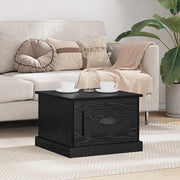 Salontafel zwart eiken 50x50x35 cm met lade