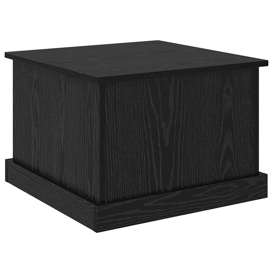 Salontafel met lade Zwart Eiken 50 x 50 x 35 cm Bewerkt hout