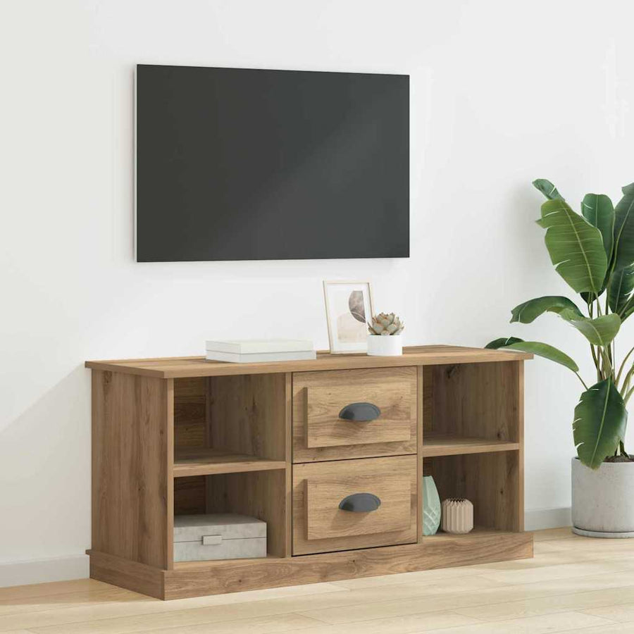 TV-kast met lade Artisan Eiken 99,5 x 35,5 x 48 cm Bewerkt hout