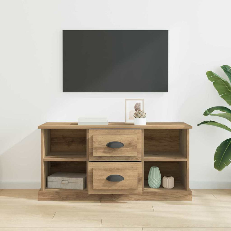 TV-kast met lade Artisan Eiken 99,5 x 35,5 x 48 cm Bewerkt hout