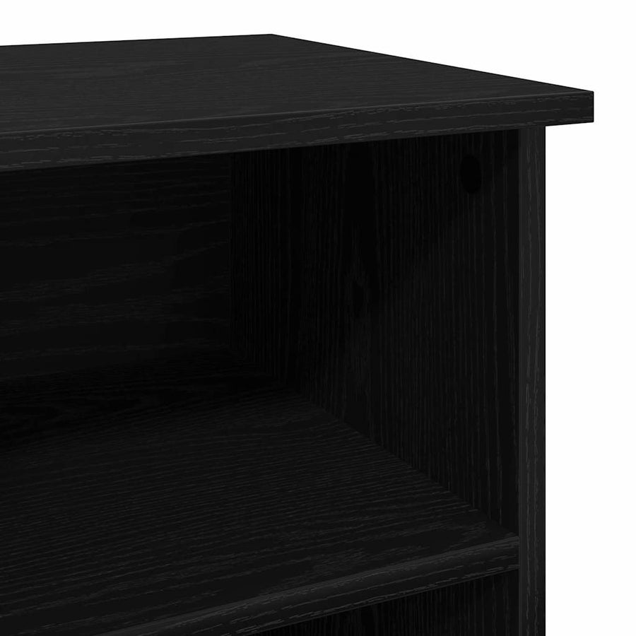 TV-kast met lade Zwart Eiken 99,5 x 35,5 x 48 cm Bewerkt hout