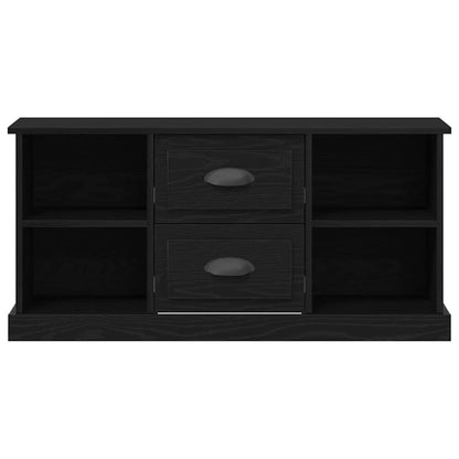 TV-kast met lade Zwart Eiken 99,5 x 35,5 x 48 cm Bewerkt hout