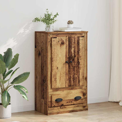 Highboard met lade Oud Hout 60 x 35,5 x 103,5 cm Bewerkt hout