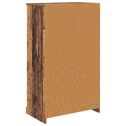Highboard met lade Oud Hout 60 x 35,5 x 103,5 cm Bewerkt hout