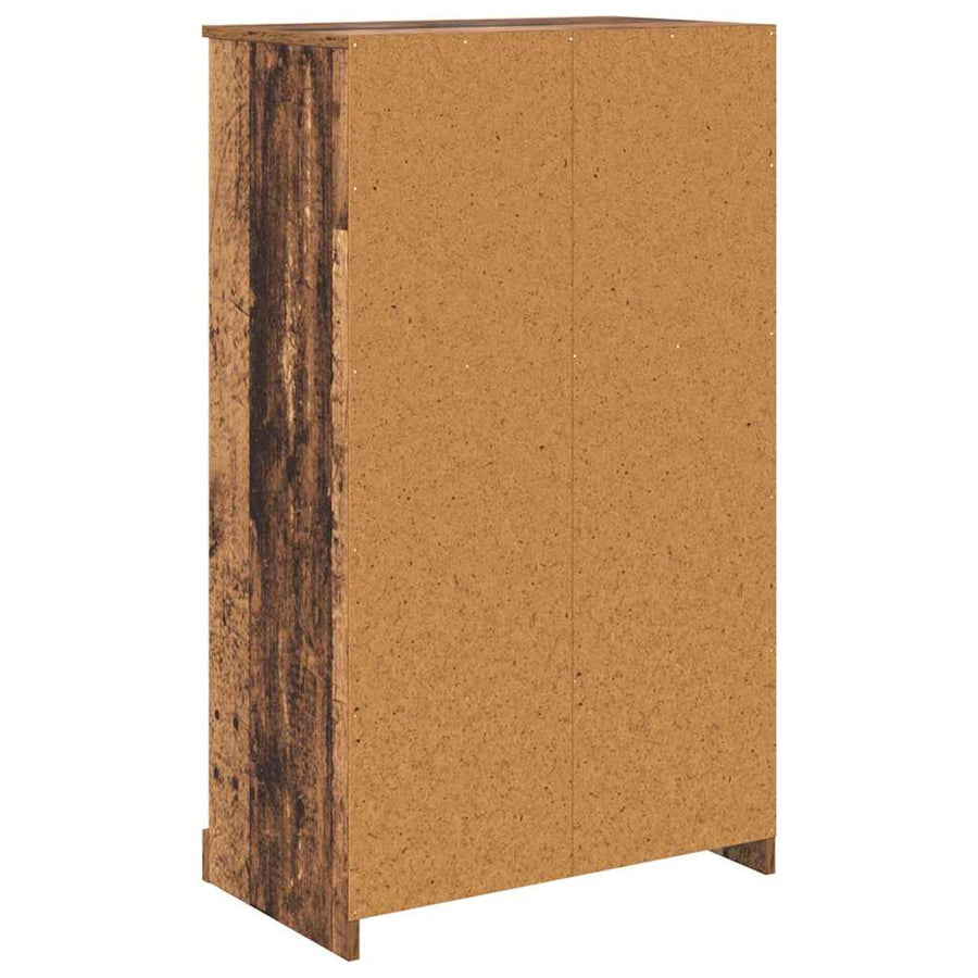 Highboard met lade Oud Hout 60 x 35,5 x 103,5 cm Bewerkt hout