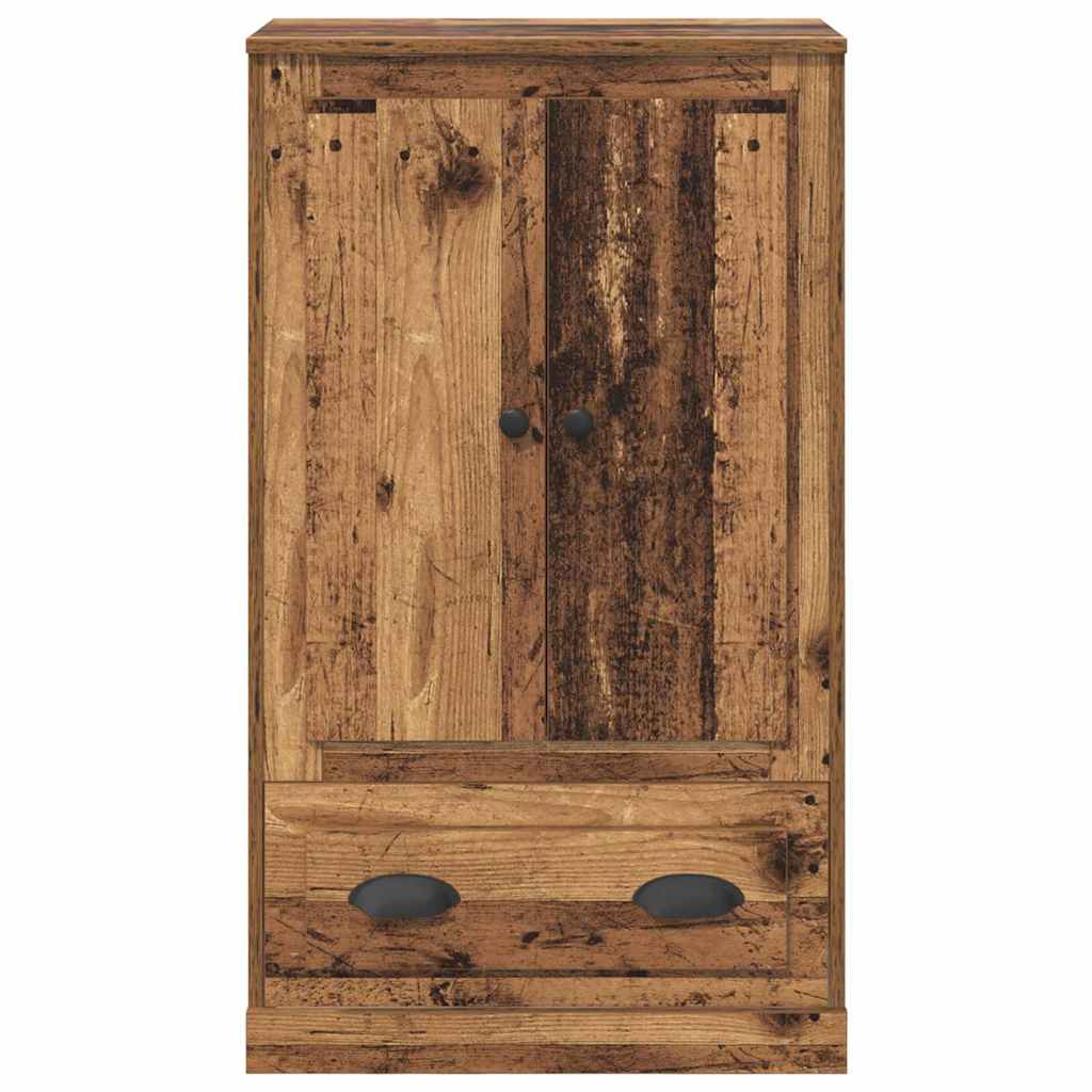 Highboard met lade Oud Hout 60 x 35,5 x 103,5 cm Bewerkt hout