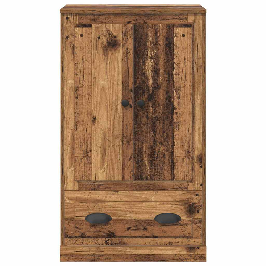 Highboard met lade Oud Hout 60 x 35,5 x 103,5 cm Bewerkt hout