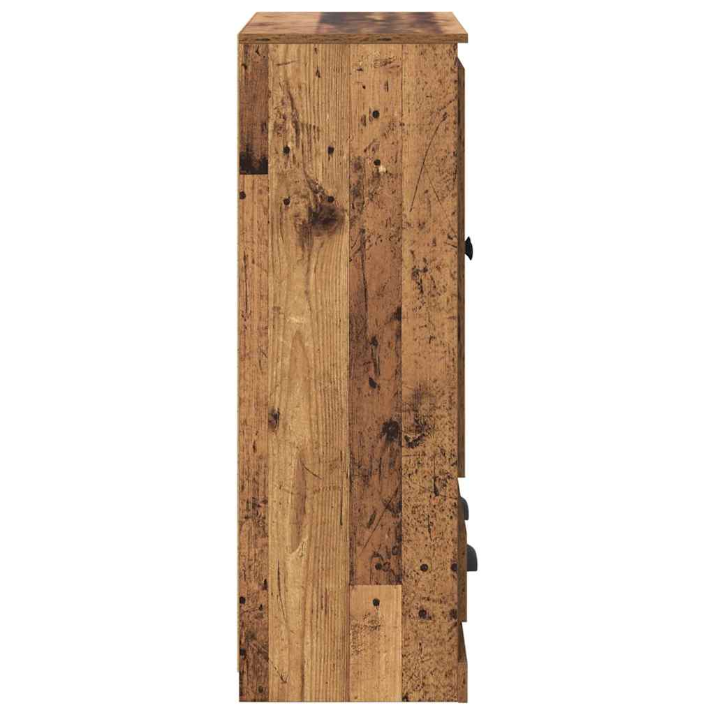 Highboard met lade Oud Hout 60 x 35,5 x 103,5 cm Bewerkt hout