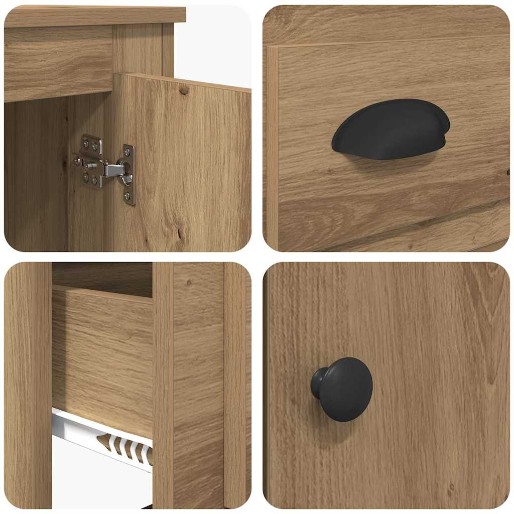 Highboard Artisan Eiken 60 x 35,5 x 103,5 cm Bewerkt hout