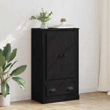 Highboard Zwart Eiken 60 x 35,5 x 103,5 cm Bewerkt hout