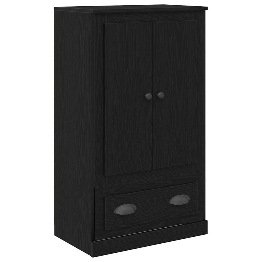 Highboard Zwart Eiken 60 x 35,5 x 103,5 cm Bewerkt hout