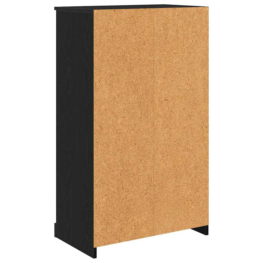 Highboard Zwart Eiken 60 x 35,5 x 103,5 cm Bewerkt hout