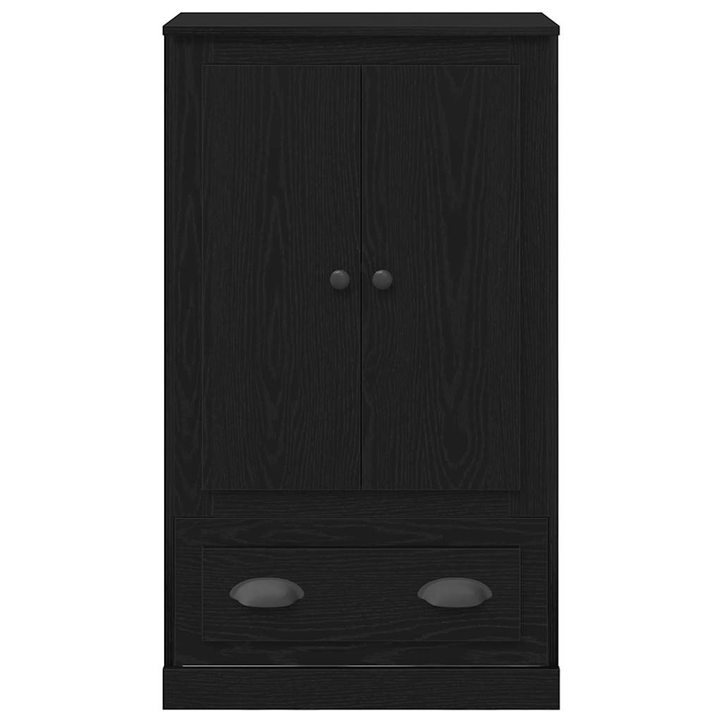 Highboard Zwart Eiken 60 x 35,5 x 103,5 cm Bewerkt hout