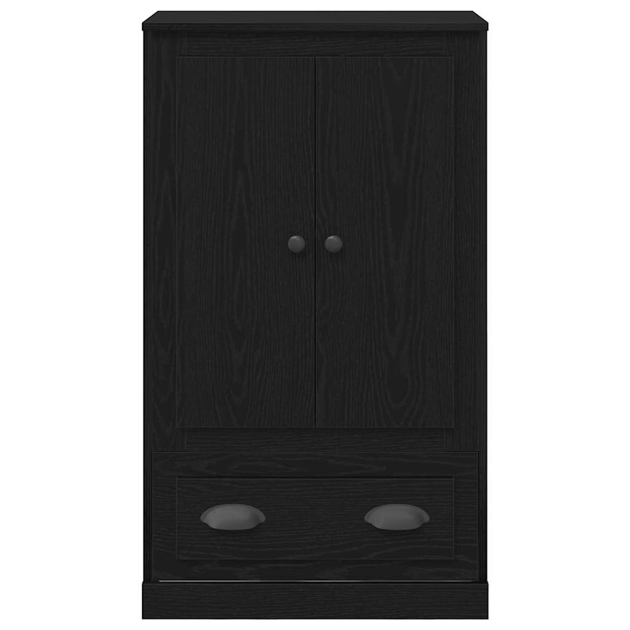 Highboard Zwart Eiken 60 x 35,5 x 103,5 cm Bewerkt hout