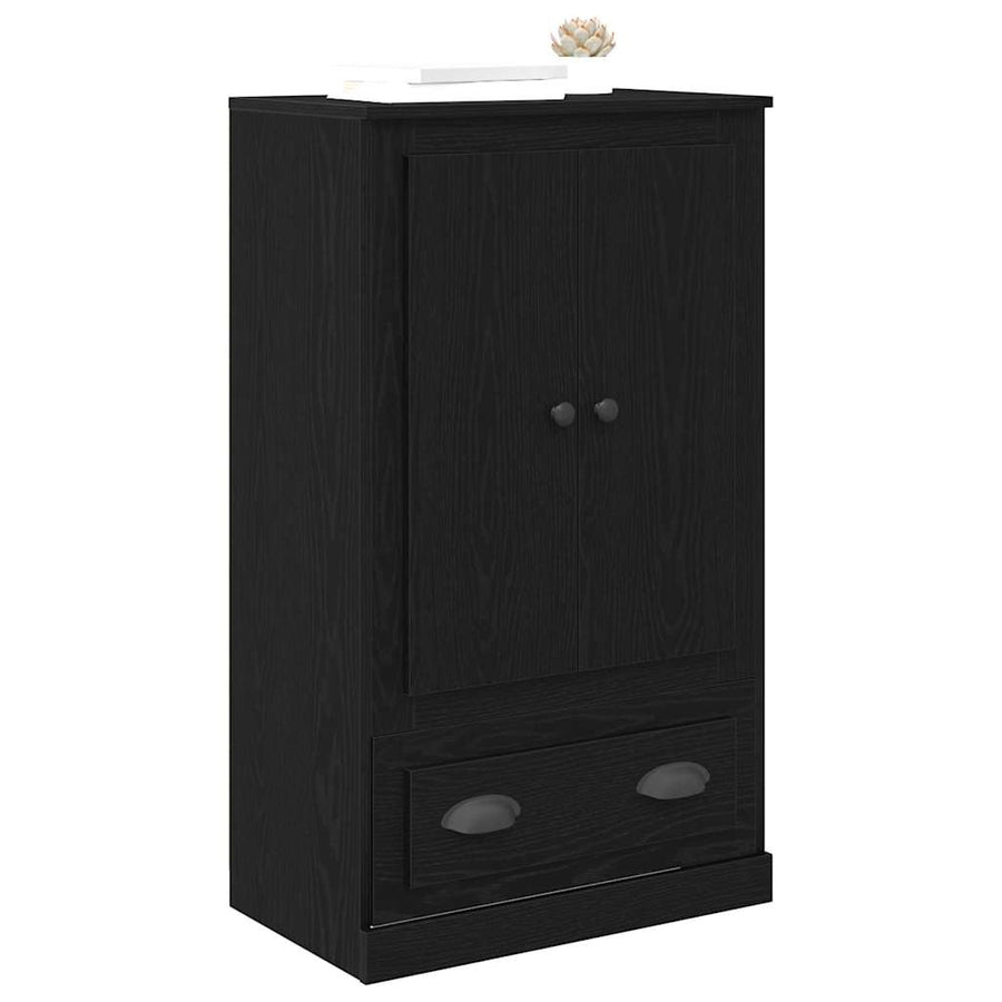 Highboard Zwart Eiken 60 x 35,5 x 103,5 cm Bewerkt hout