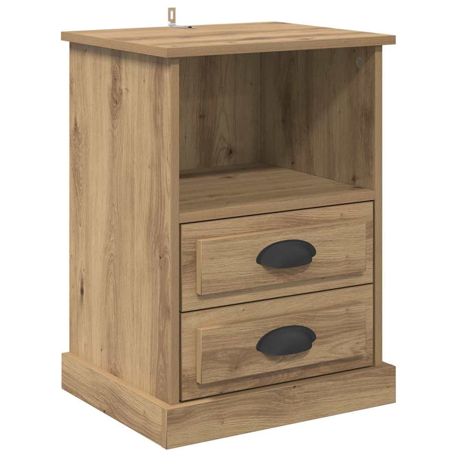 Nachtkastje met lade Artisan Eiken 36 x 43 x 60 cm Bewerkt hout