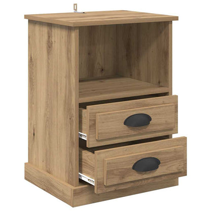 Nachtkastje met lade Artisan Eiken 36 x 43 x 60 cm Bewerkt hout