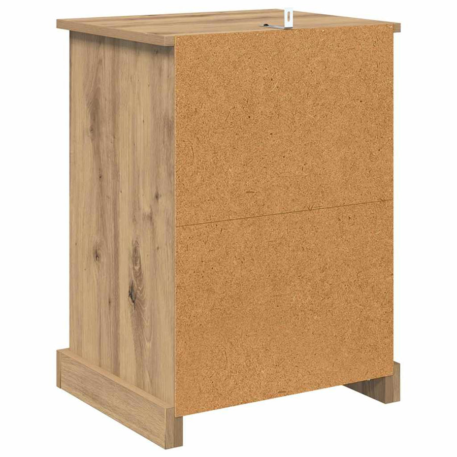 Nachtkastje met lade Artisan Eiken 36 x 43 x 60 cm Bewerkt hout