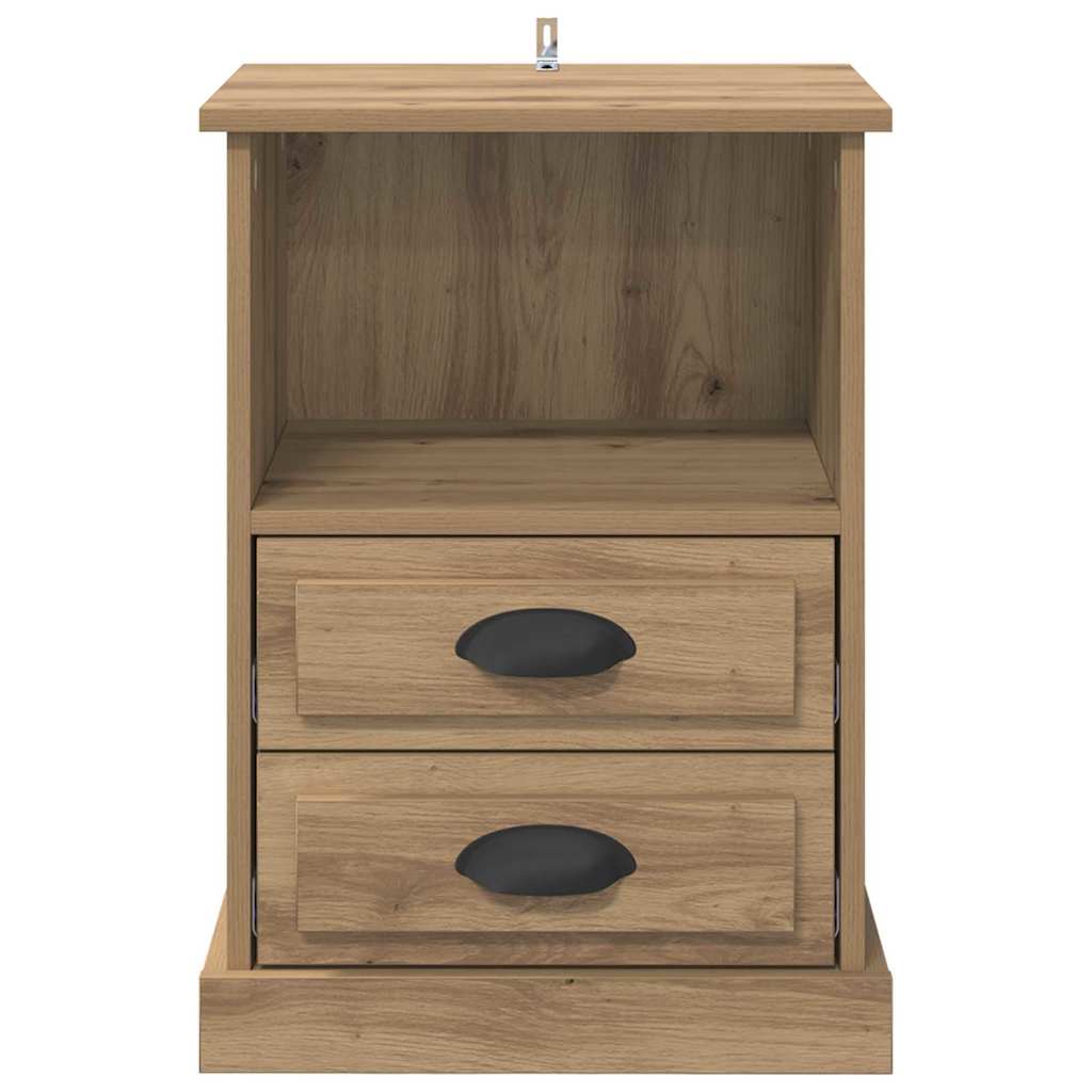 Nachtkastje met lade Artisan Eiken 36 x 43 x 60 cm Bewerkt hout