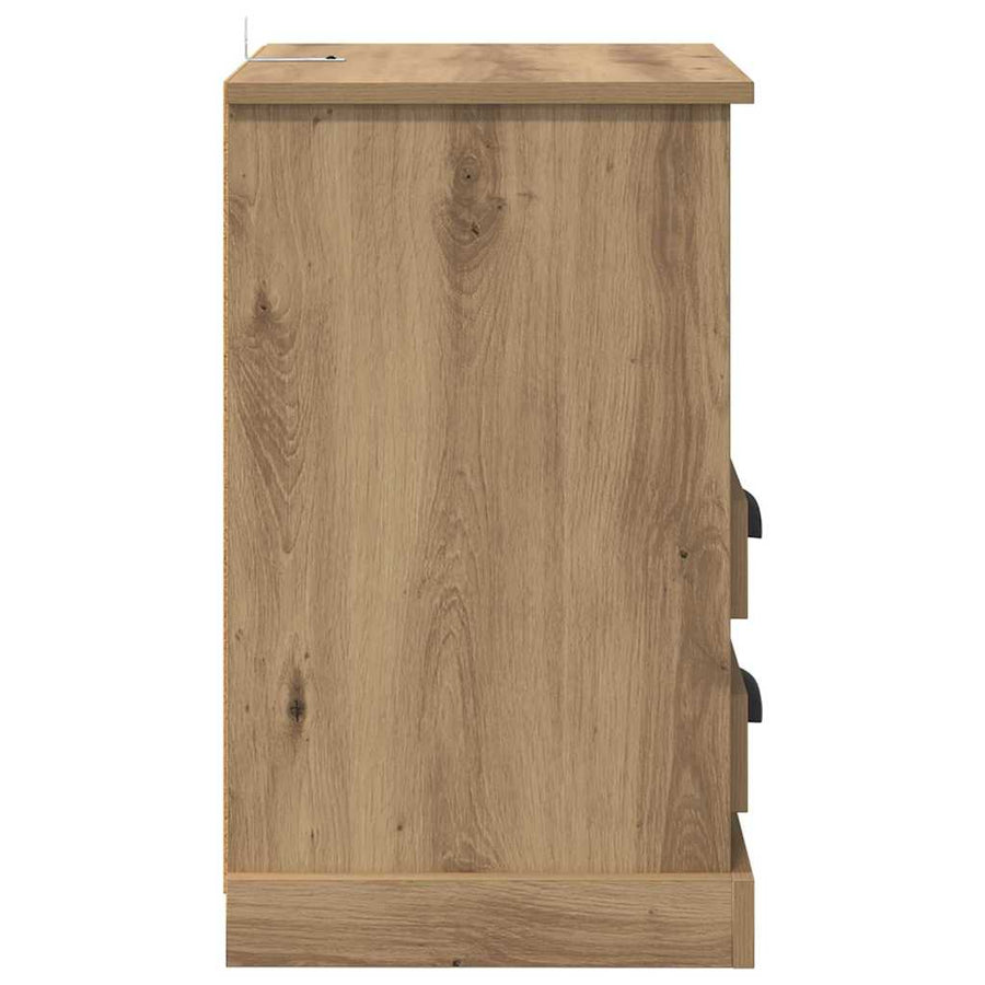 Nachtkastje met lade Artisan Eiken 36 x 43 x 60 cm Bewerkt hout