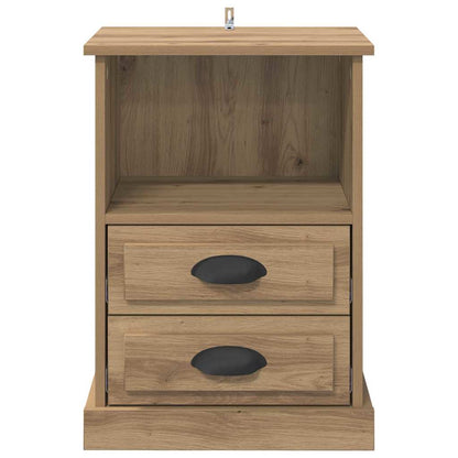 Nachtkastje 2 pcs Artisan Eiken 36 x 43 x 60 cm Bewerkt hout