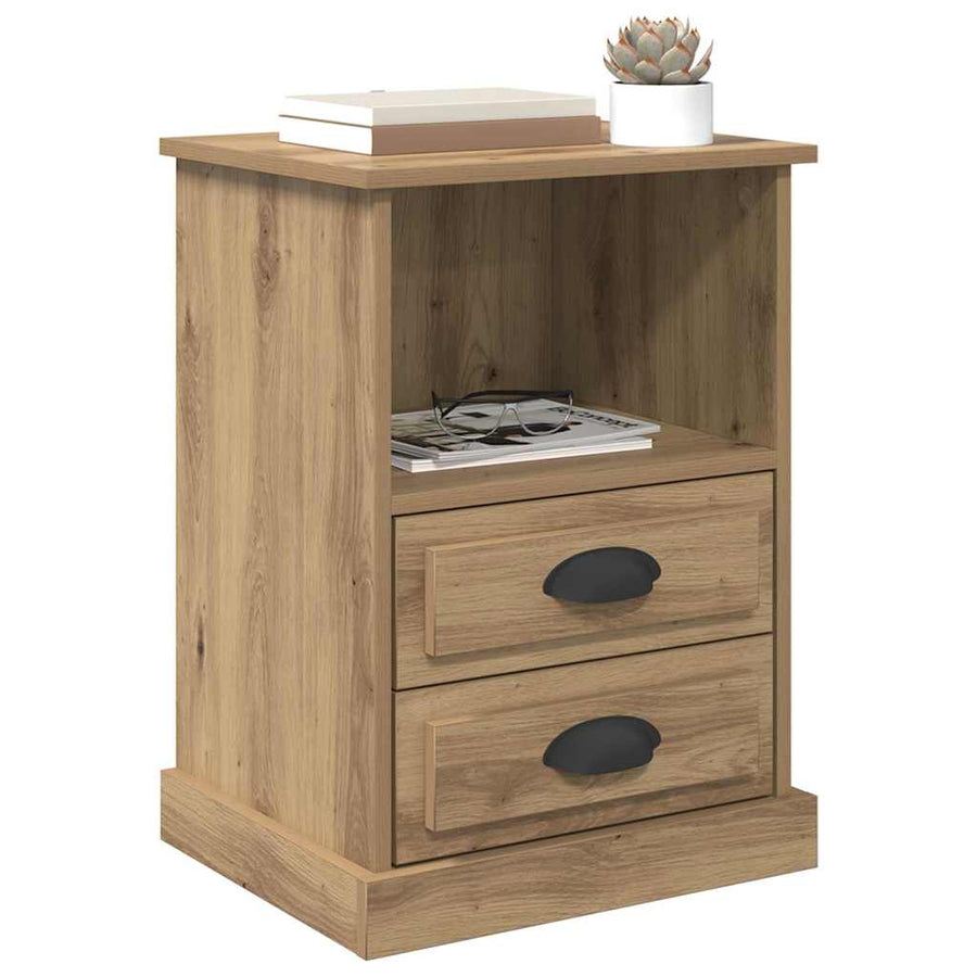 Nachtkastje 2 pcs Artisan Eiken 36 x 43 x 60 cm Bewerkt hout